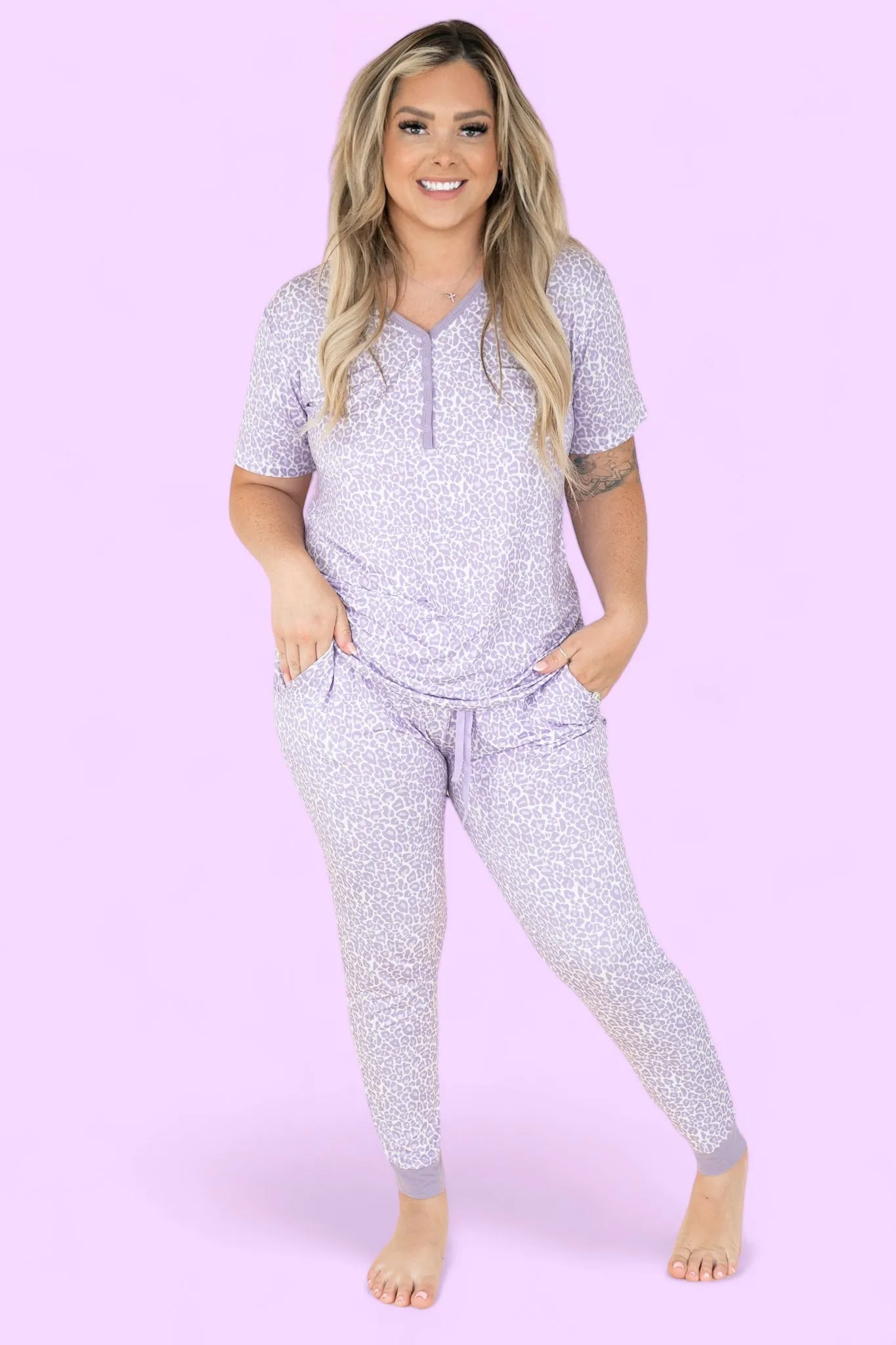 Lavender Leopard Women’s Jogger Dream Set