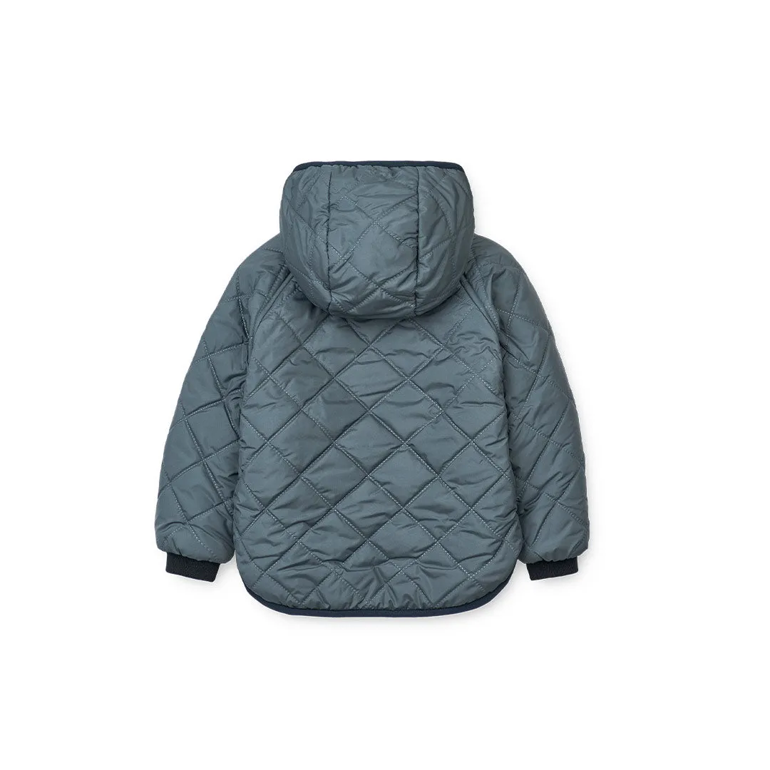 Liewood Jackson Reversible Jacket - Whale Blue Multi Mix