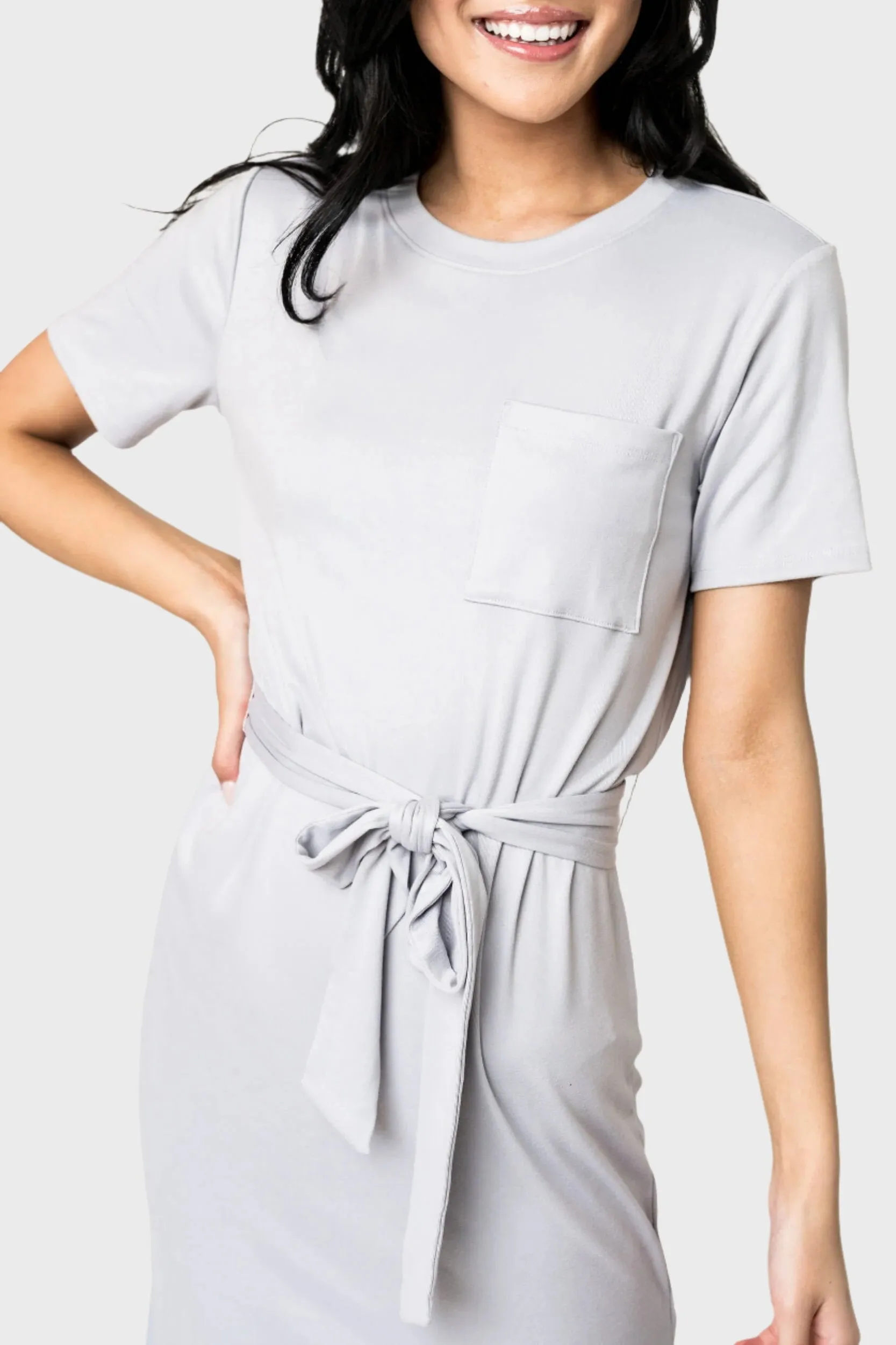 Lindsey Belted Midi T-Shirt Dress