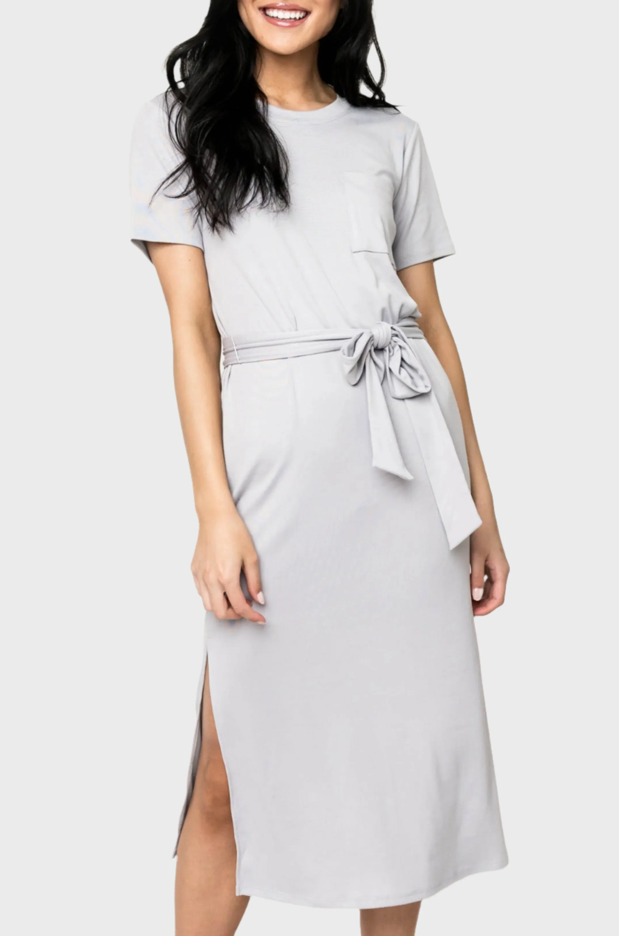 Lindsey Belted Midi T-Shirt Dress