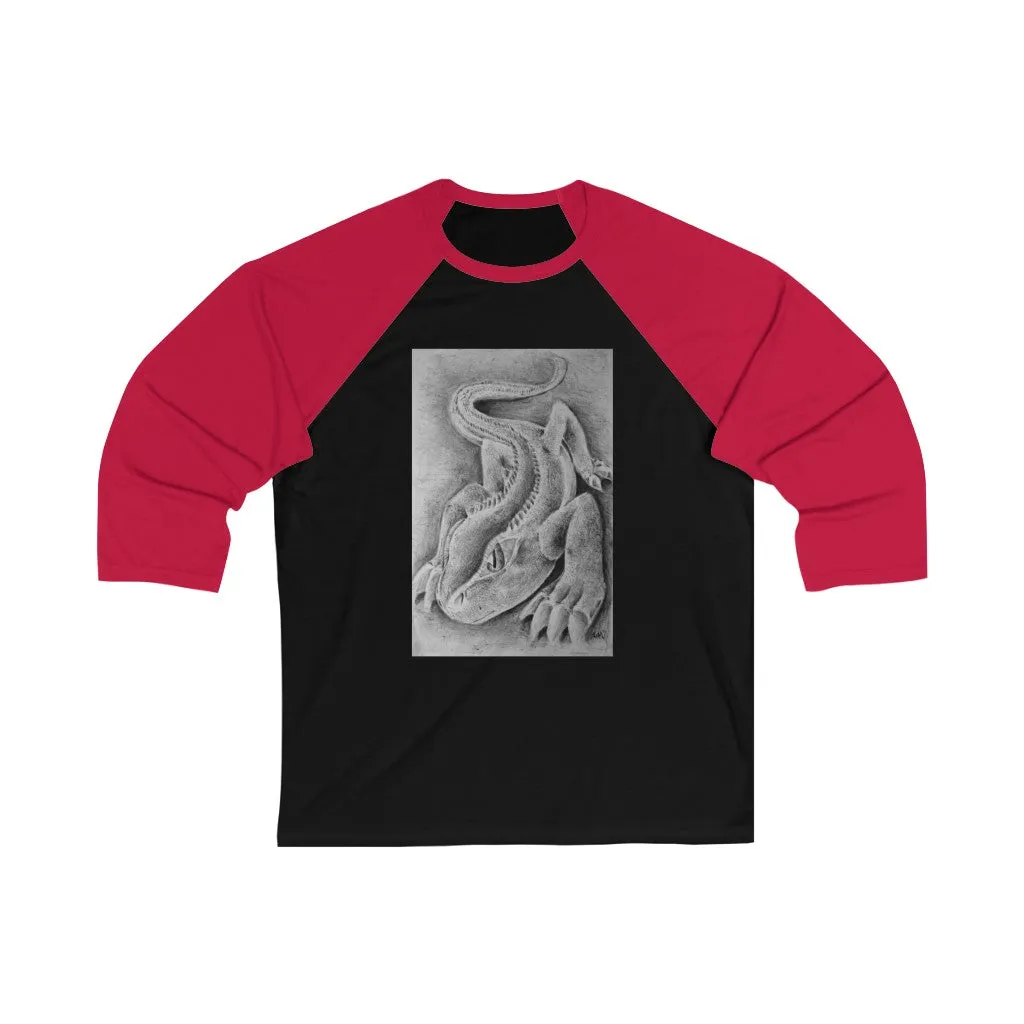 Lizzy the Lizard Unisex 3/4 Sleeve Baseball Tee