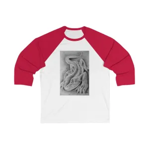 Lizzy the Lizard Unisex 3/4 Sleeve Baseball Tee