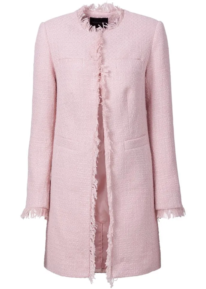 Long bouclé jacket Bodyflirt, pink