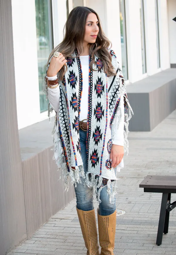 Long Sweater Poncho