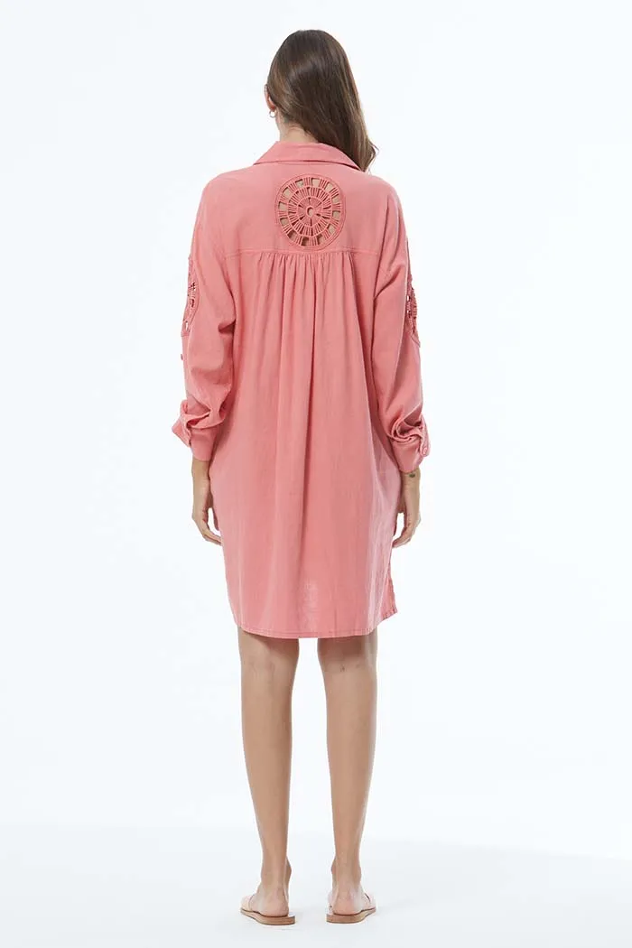 Low Tide Shirt Dress // Coral Reef Pigment ~ NO RETURNS