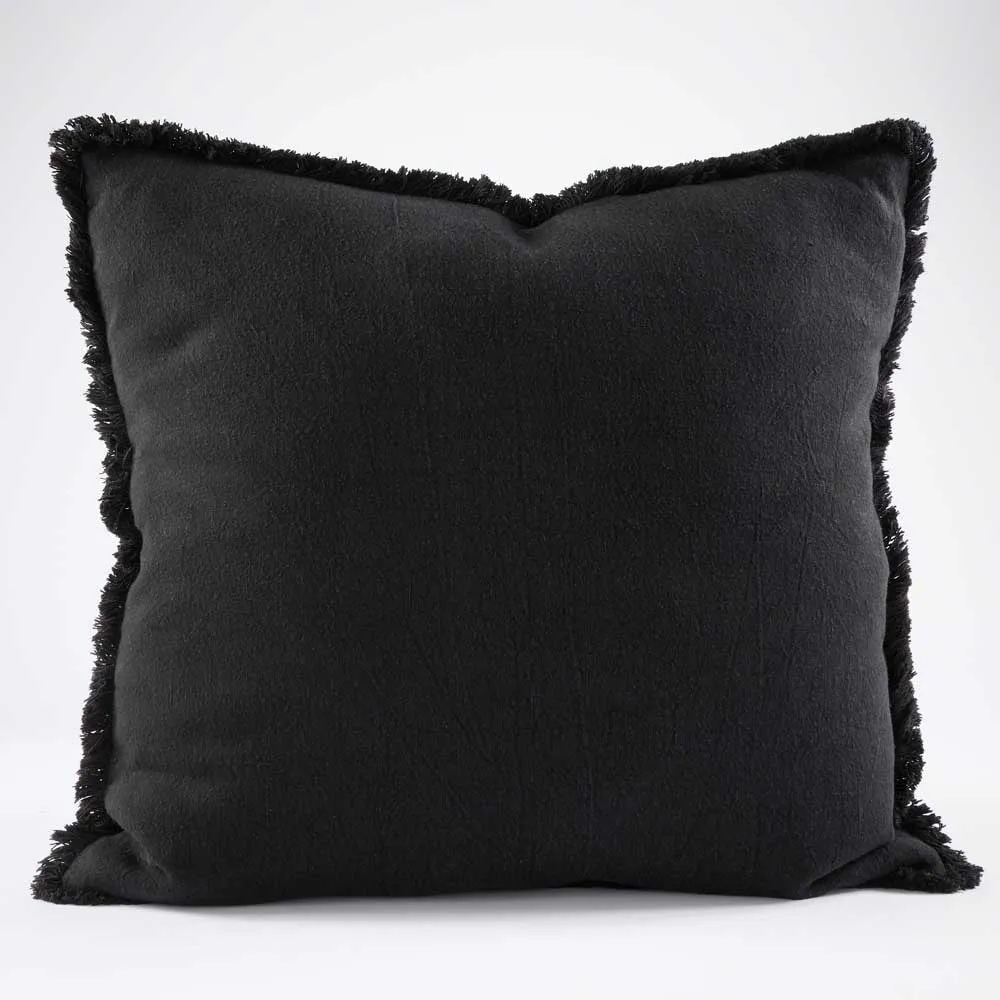 Luca® Boho Linen Cushion - Black