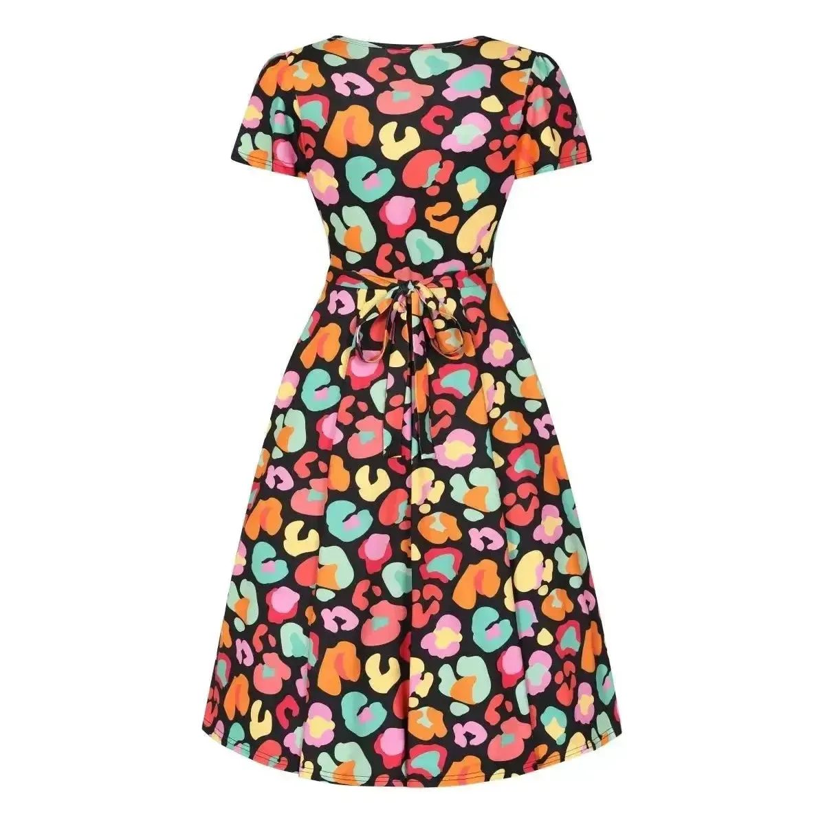 Lyra Dress - Bright Leopard