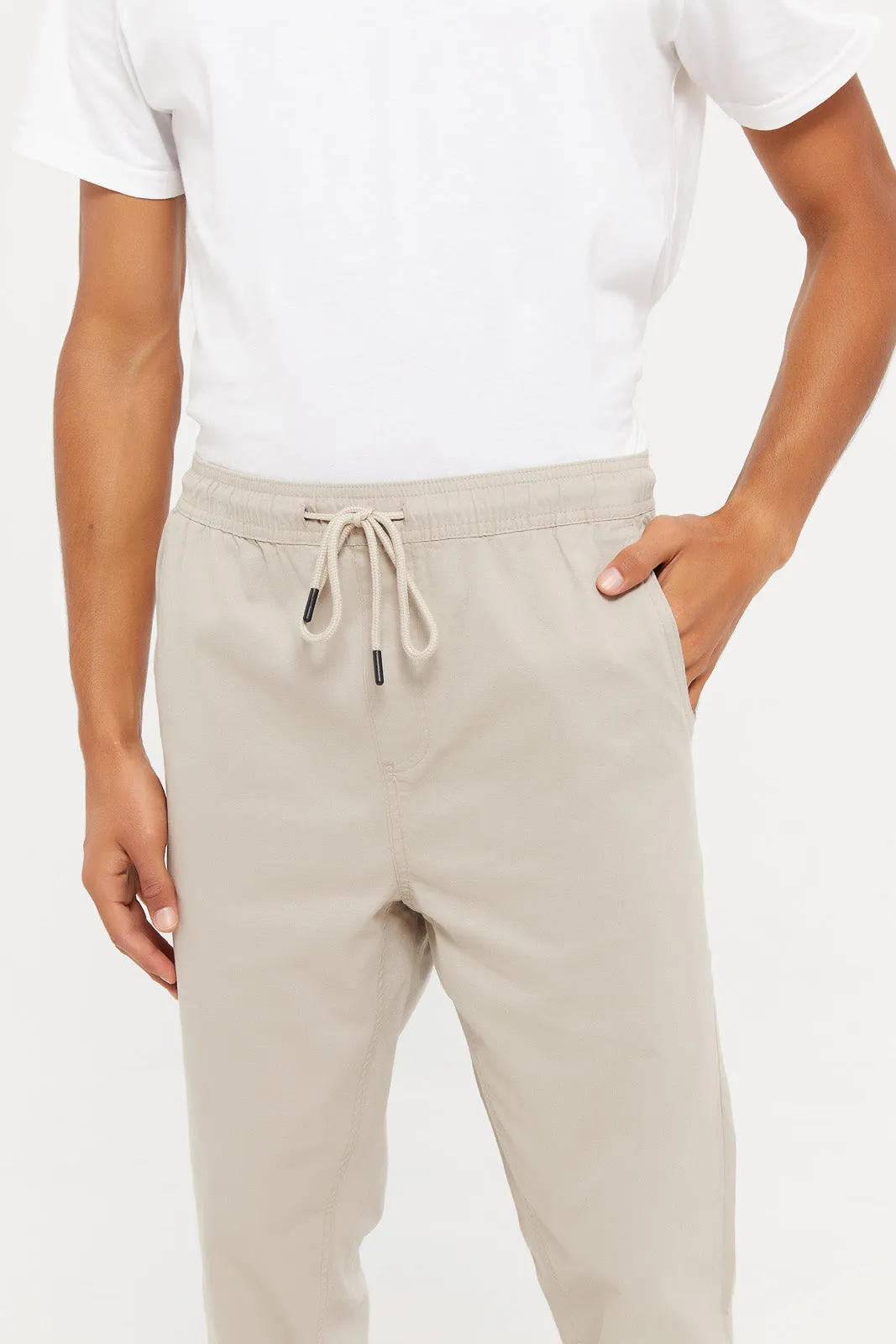 Men Beige Jogger Pants