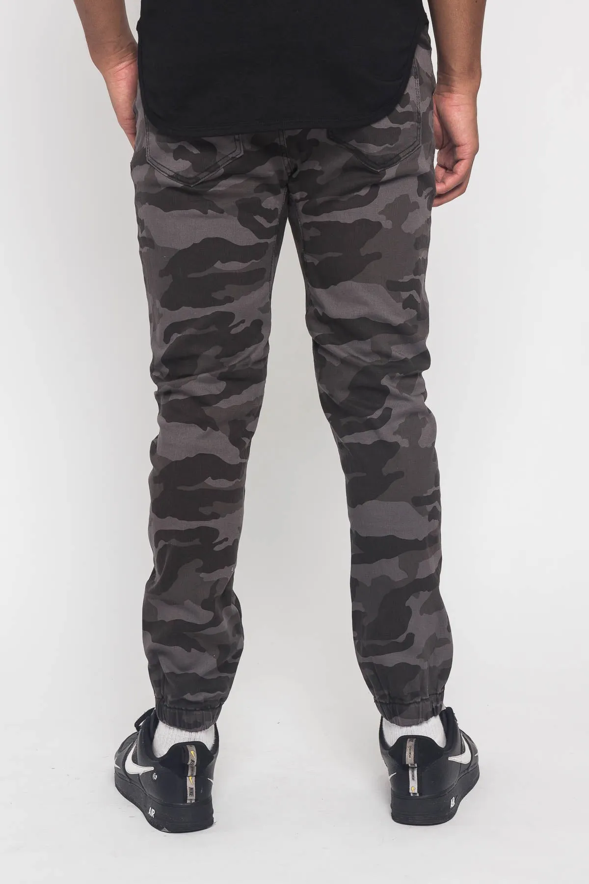 Men's Jogger Twill Pants (Black Camo)