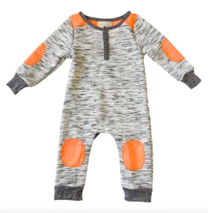 Miki Miette - Logan Romper in Space Dye and Orange