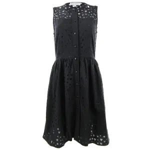 Murray Shirtdress in Black Heart Cutout Cotton