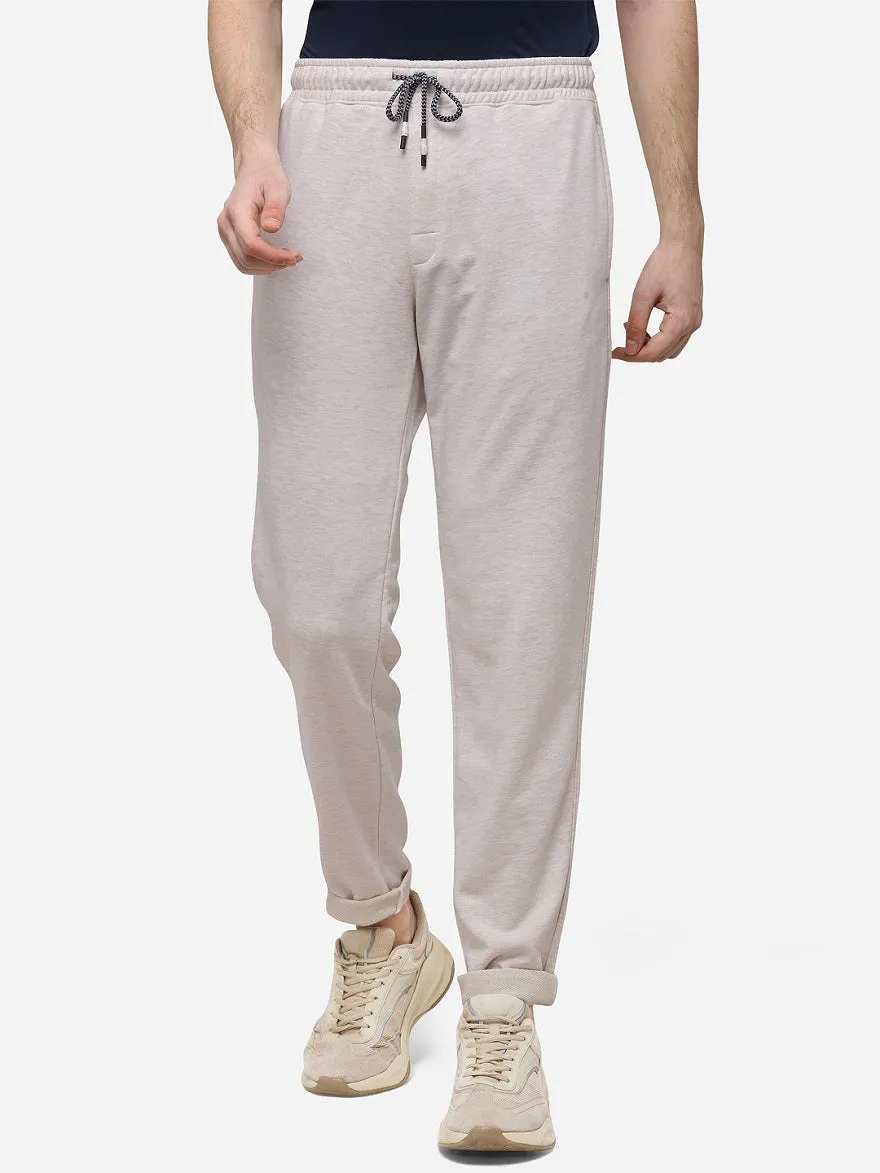 Off-White Solid Regular Fit Track Pants | JadeBlue