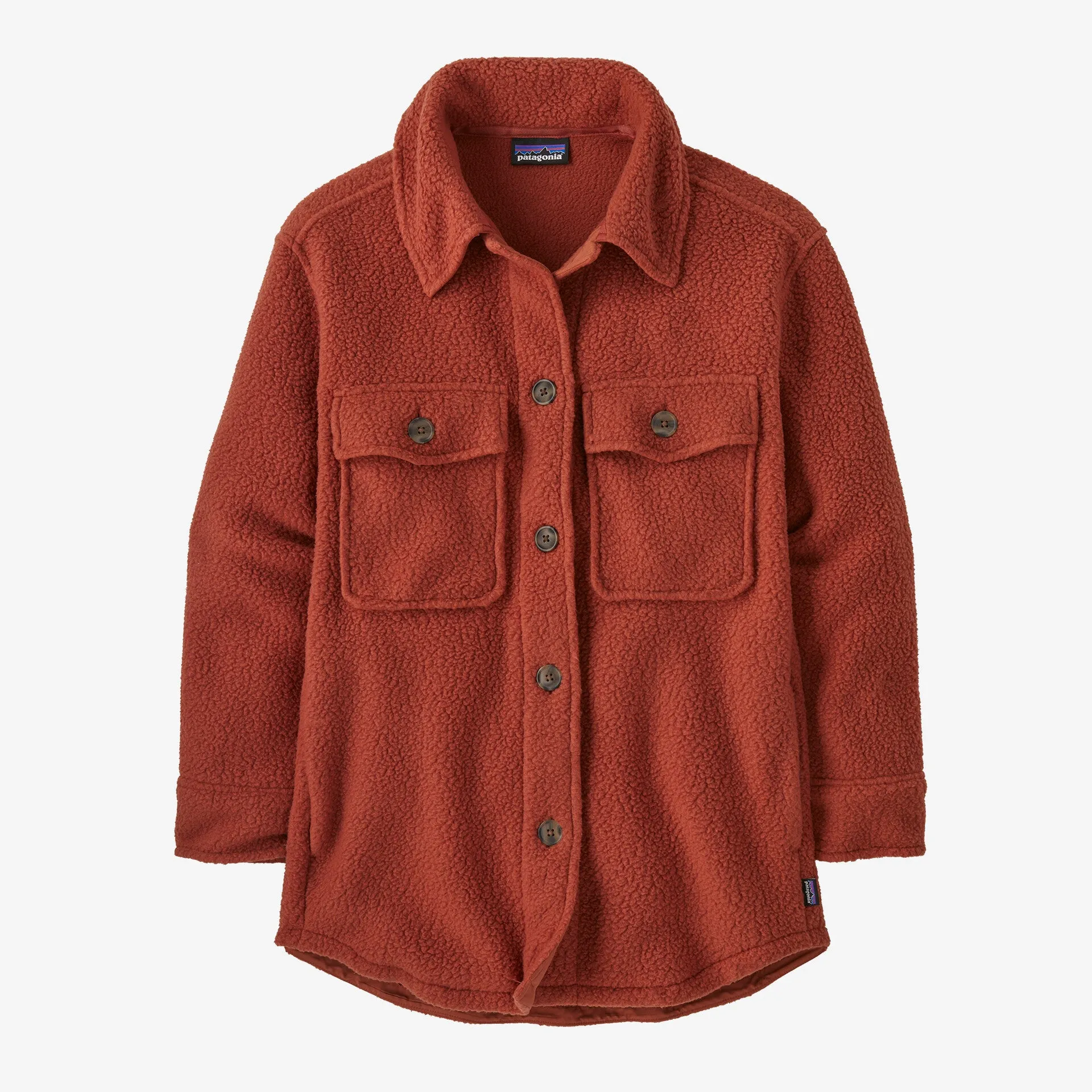 Patagonia Women's Retro Pile Fleece Shacket - BURNISHED RED