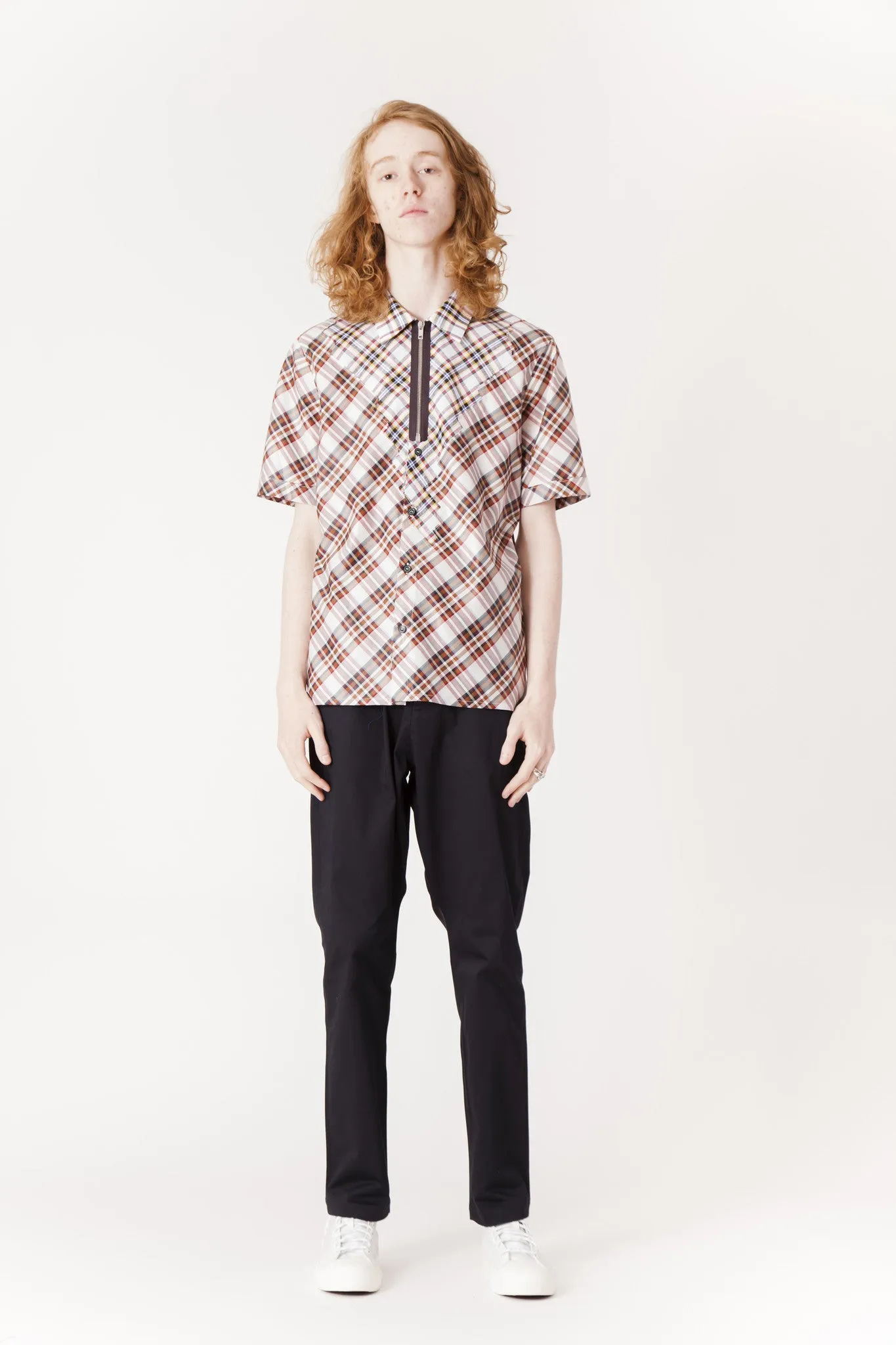 Patchwork Short Sleeve Shirt