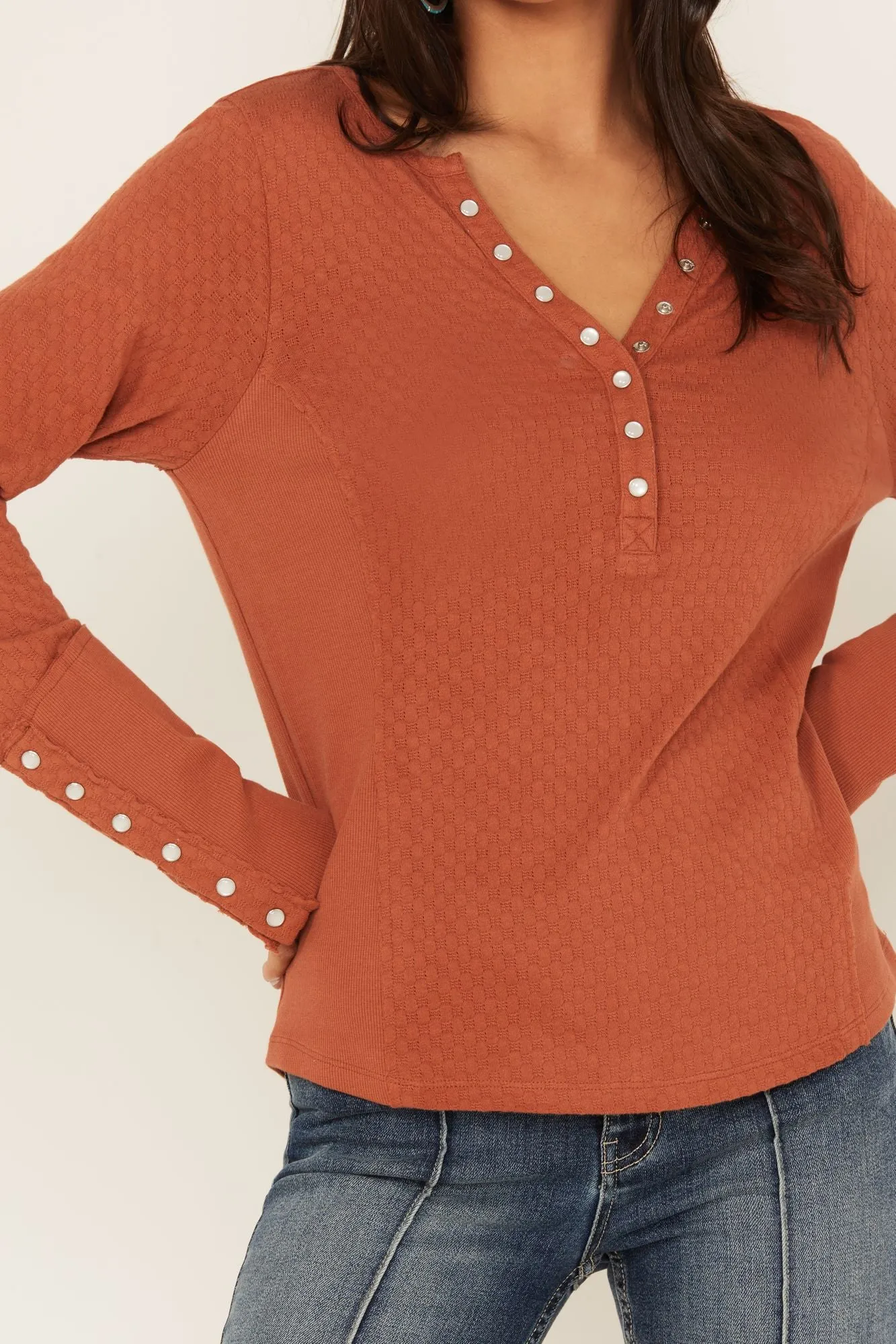 Pearl Knit Henley Shirt