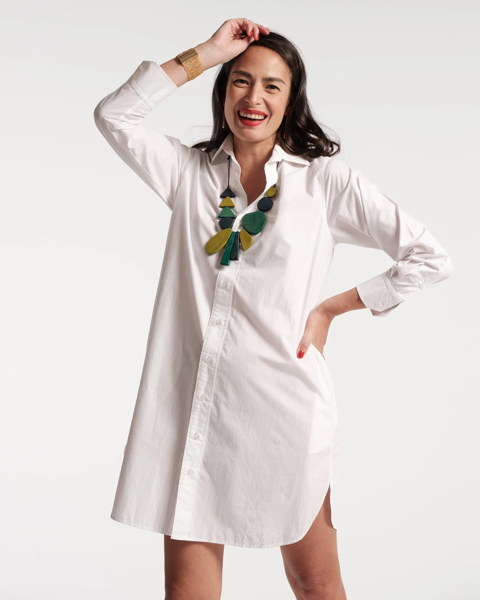 Perfect Mini Shirtdress Cotton Poplin White