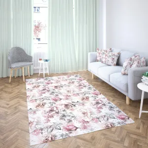 Pink Flower Rug