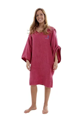 Pink Surf Poncho - One Size - Cotton - with sleeves