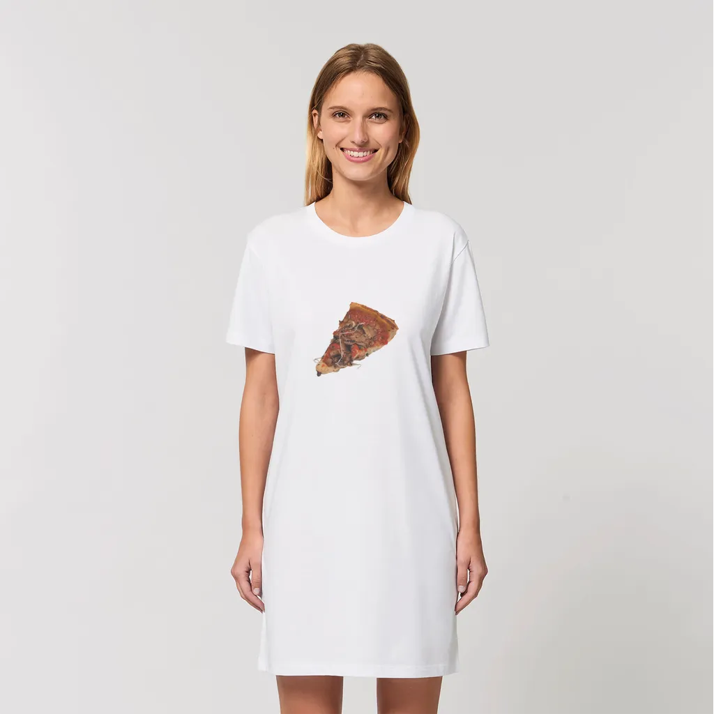 Pizza Organic T-Shirt Dress