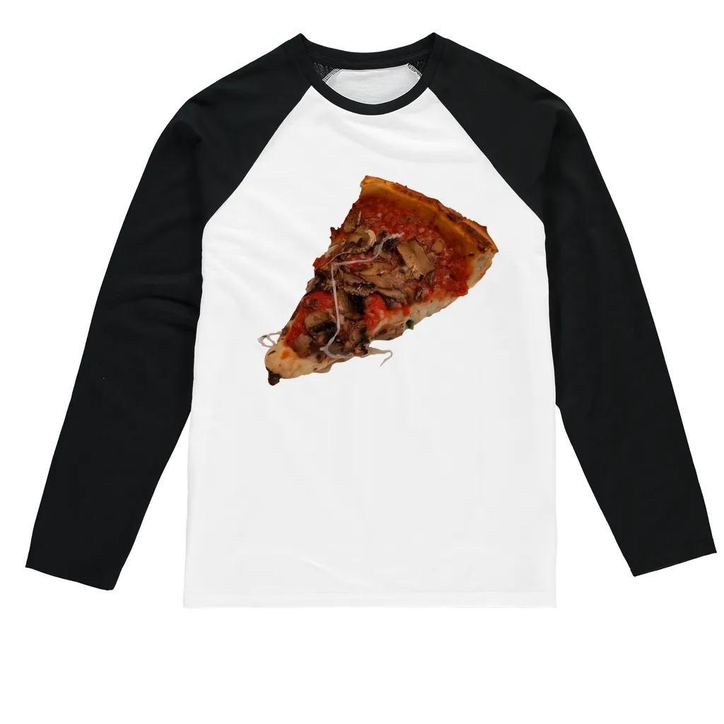 Pizza Sublimation Baseball Long Sleeve T-Shirt