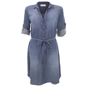 Placket Shirtdress - Dark Vintage Wash