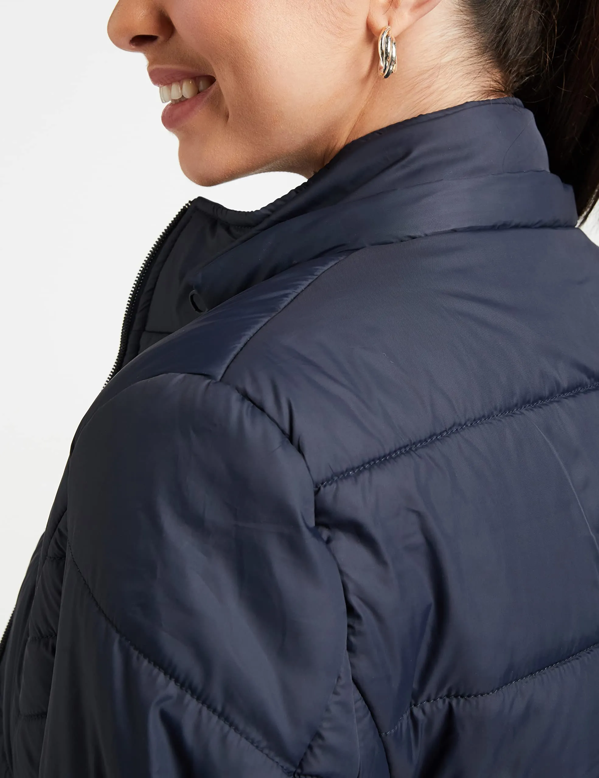 Qube By Fort Collins Women's Cape Jacket (89230_Navy_L)