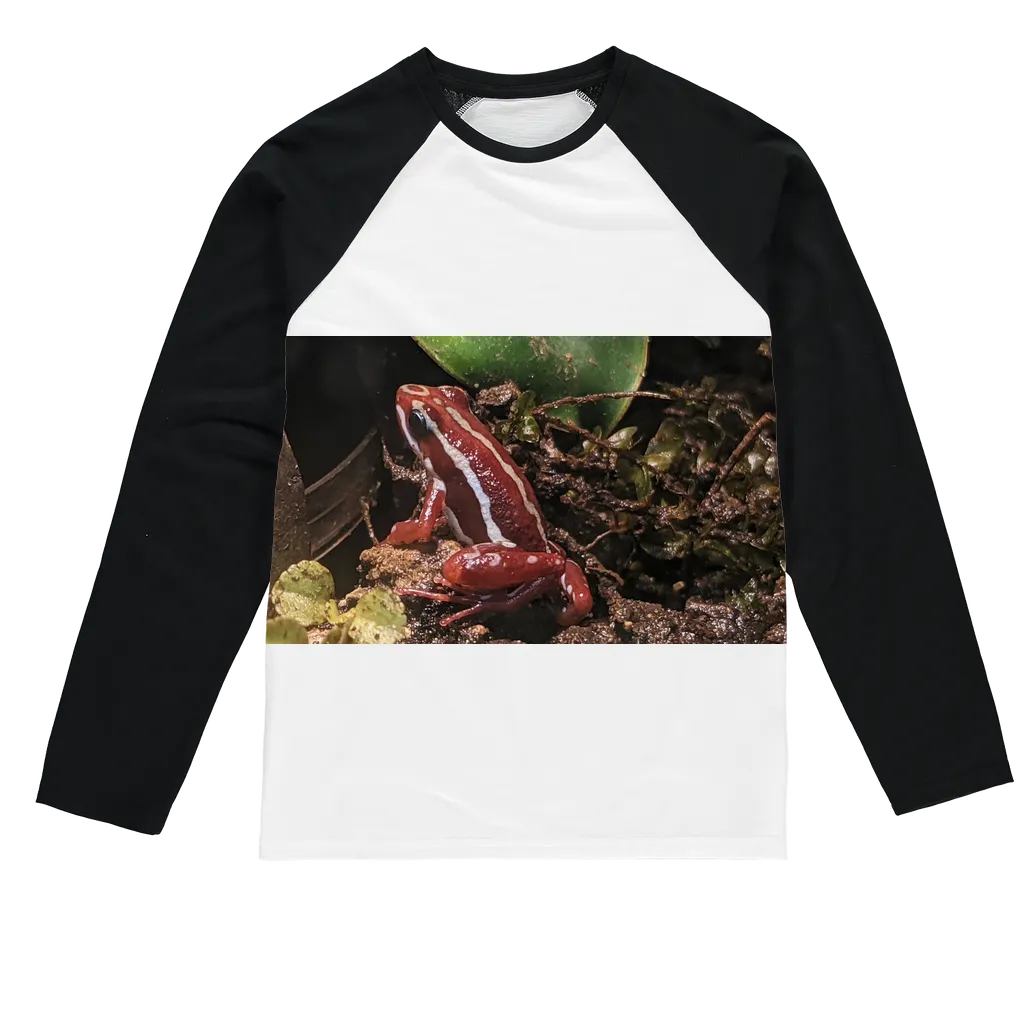 Red Frog Sublimation Baseball Long Sleeve T-Shirt