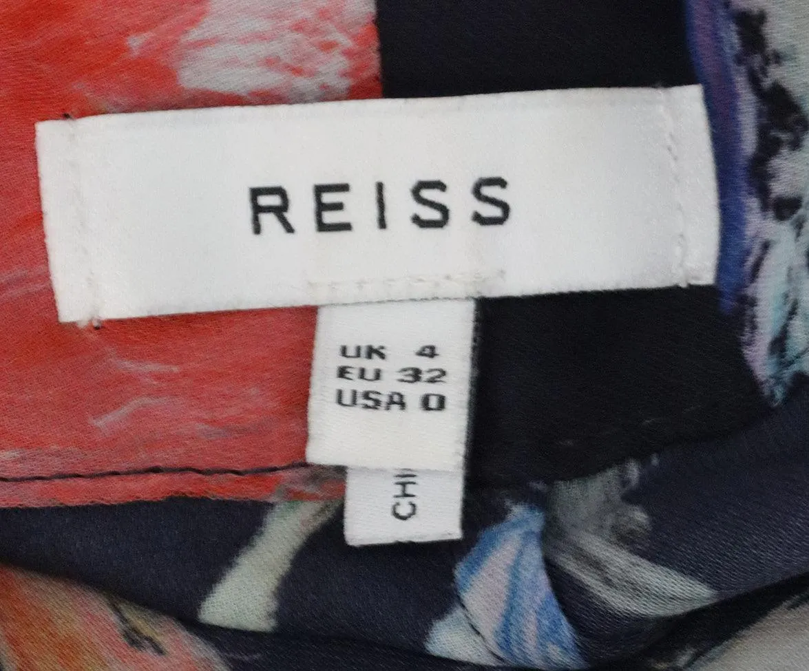 Reiss Navy Print Blouse sz 0