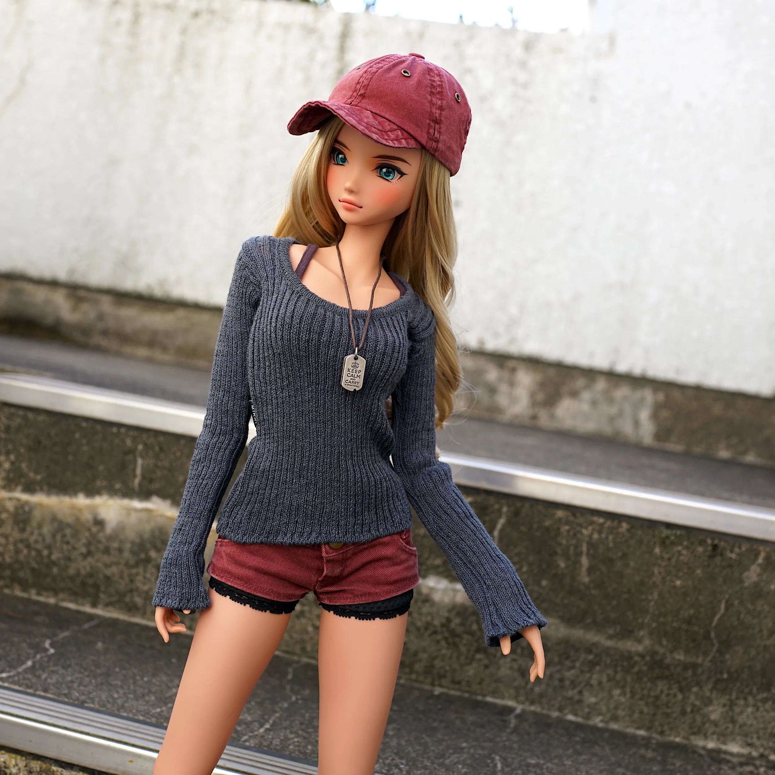 Rib Knit Sweater (Ash Blue)