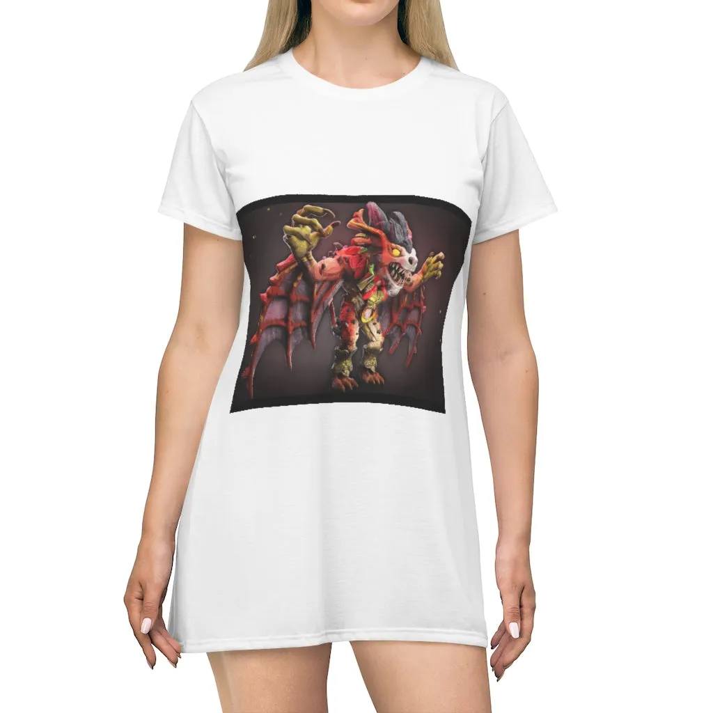 Rock Creature All Over Print T-Shirt Dress