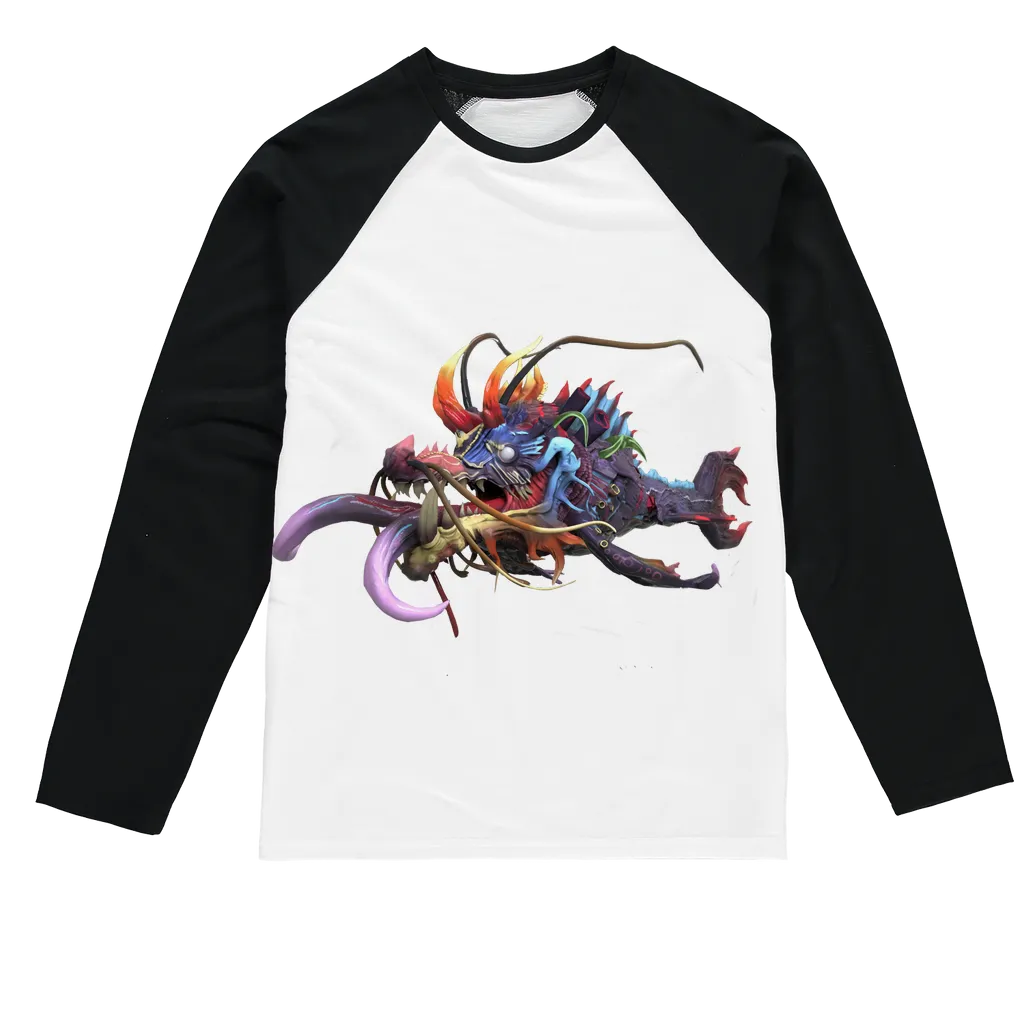 Ryuuk the Fish Dragon God Sublimation Baseball Long Sleeve T-Shirt