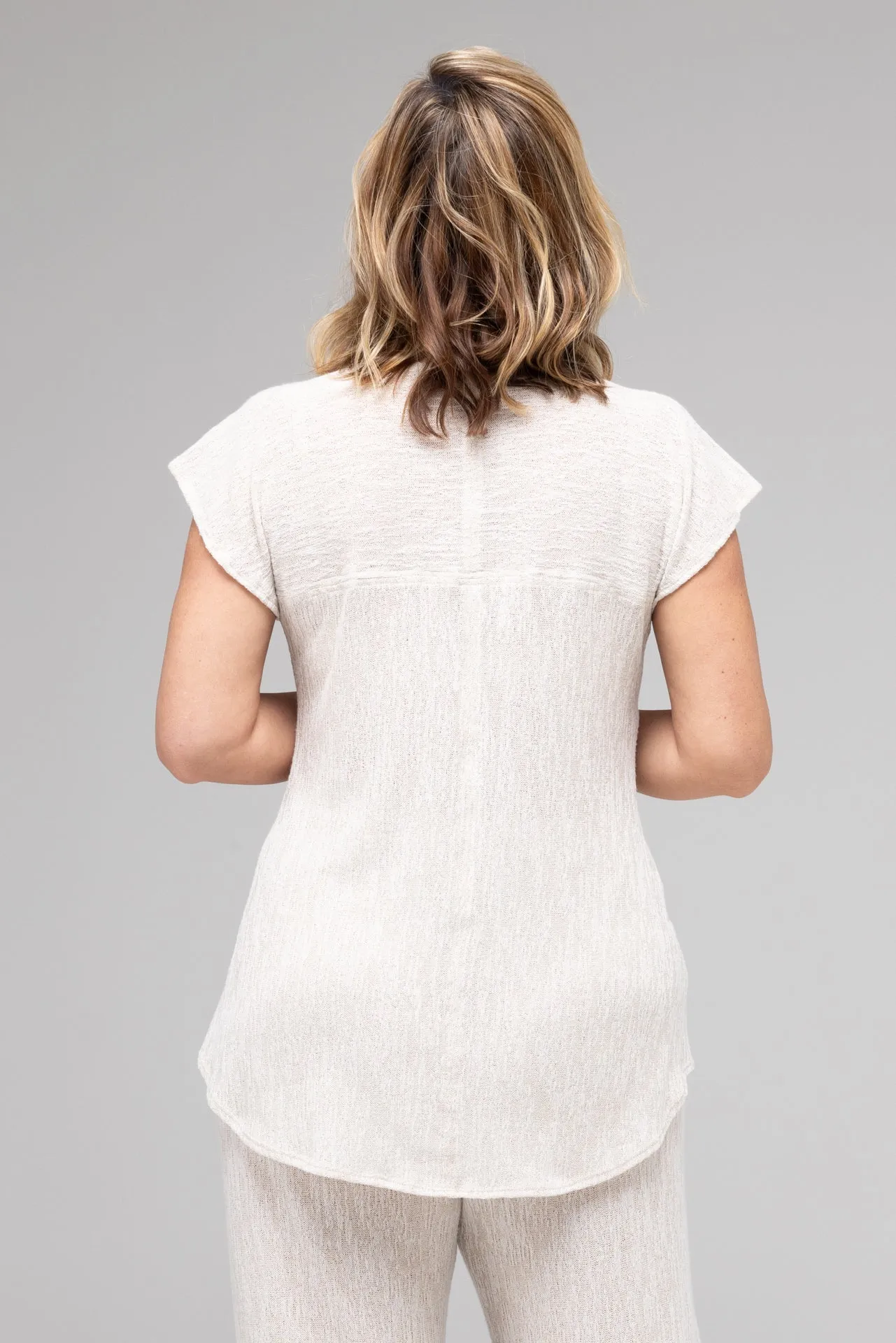 Sand Haven Poly/Rayon Knit Feature Stitched Top