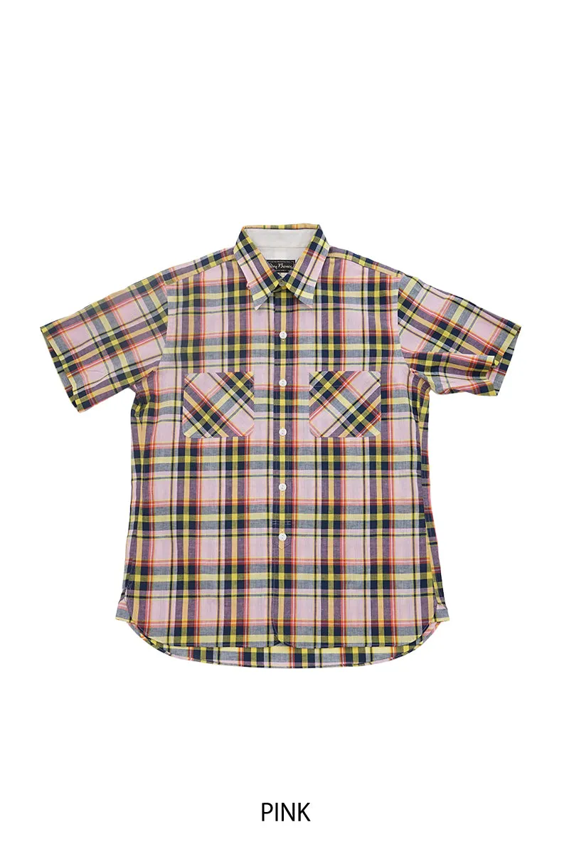 S/S Madras Check Work Shirt