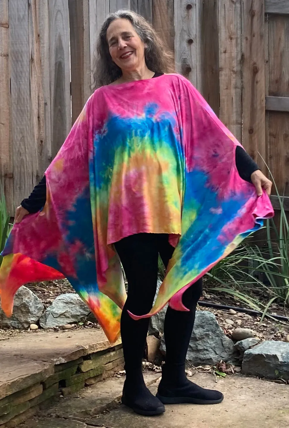 Sunheart Rainbow Pride Poncho Tunic Top One-of-a-Kind