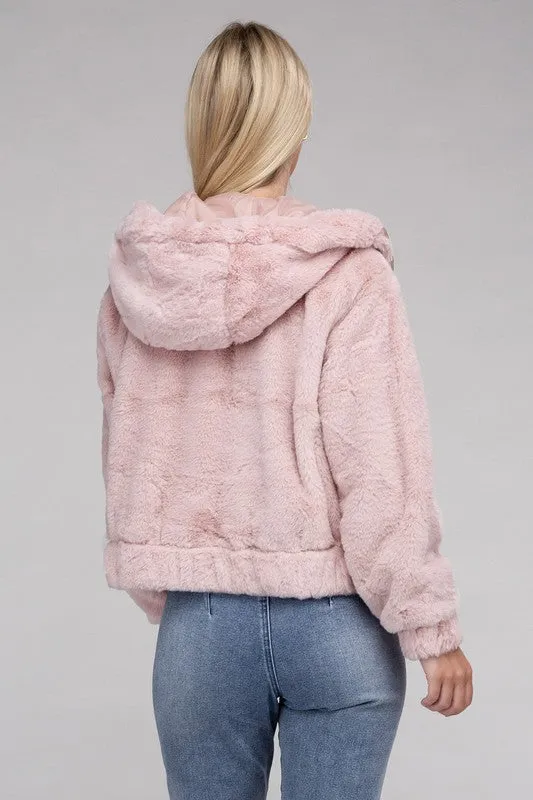 TEEK - Fluffy Zip-Up Teddy Hoodie