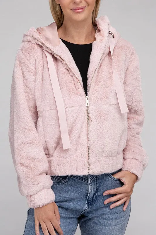 TEEK - Fluffy Zip-Up Teddy Hoodie