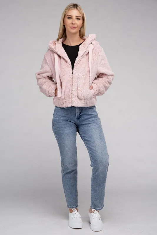 TEEK - Fluffy Zip-Up Teddy Hoodie