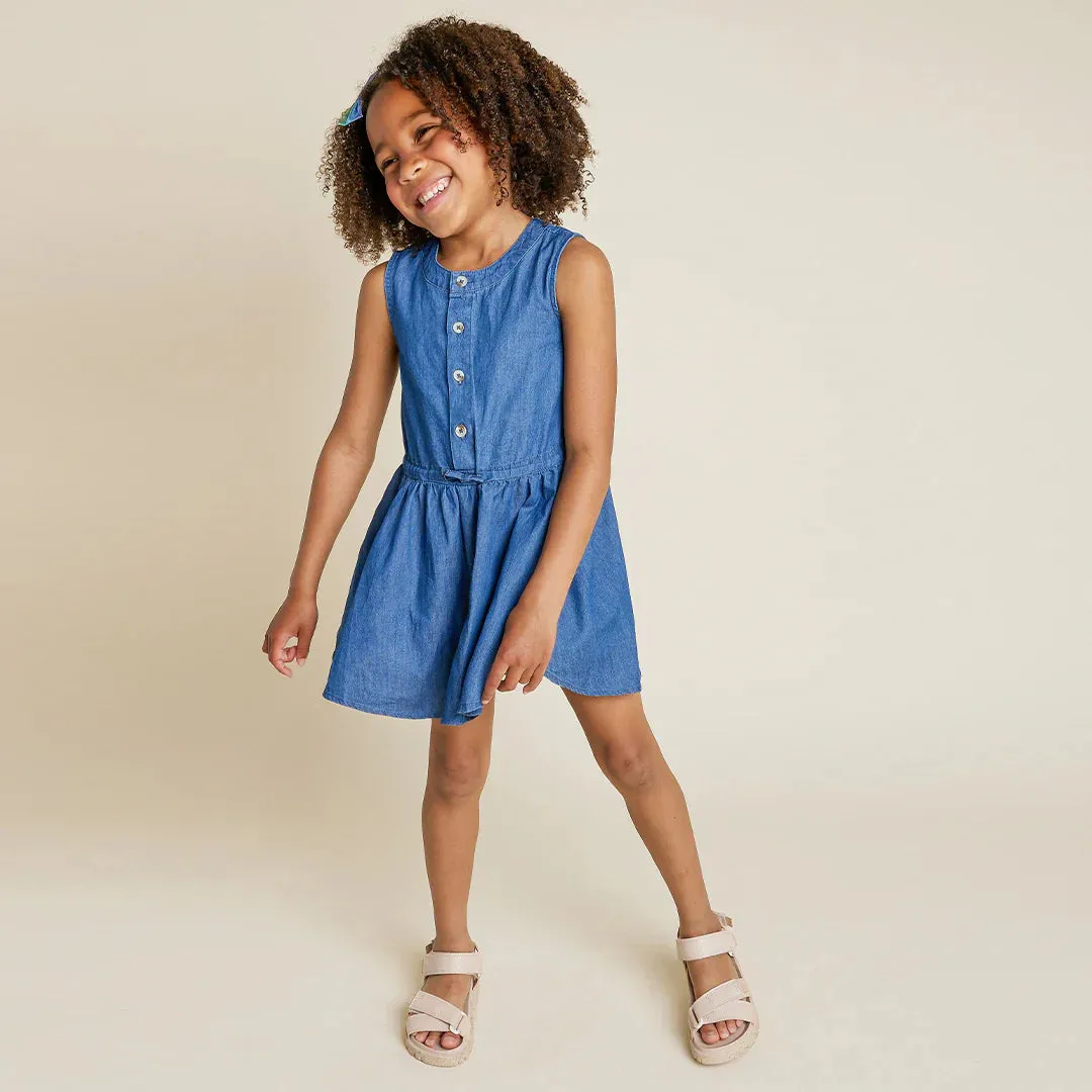 The Chambray Sleeveless Dress - KIDS