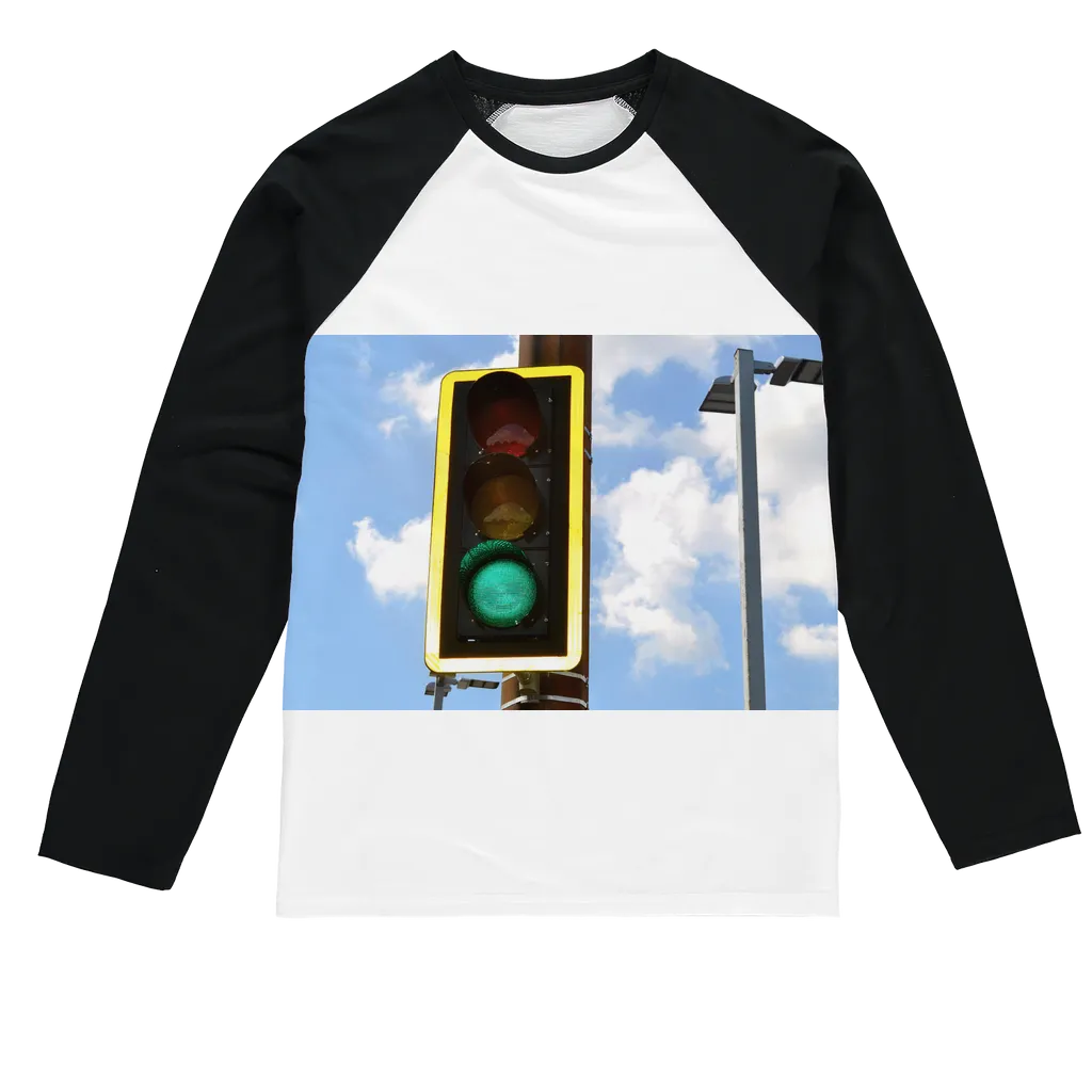 Traffic Light Sublimation Baseball Long Sleeve T-Shirt