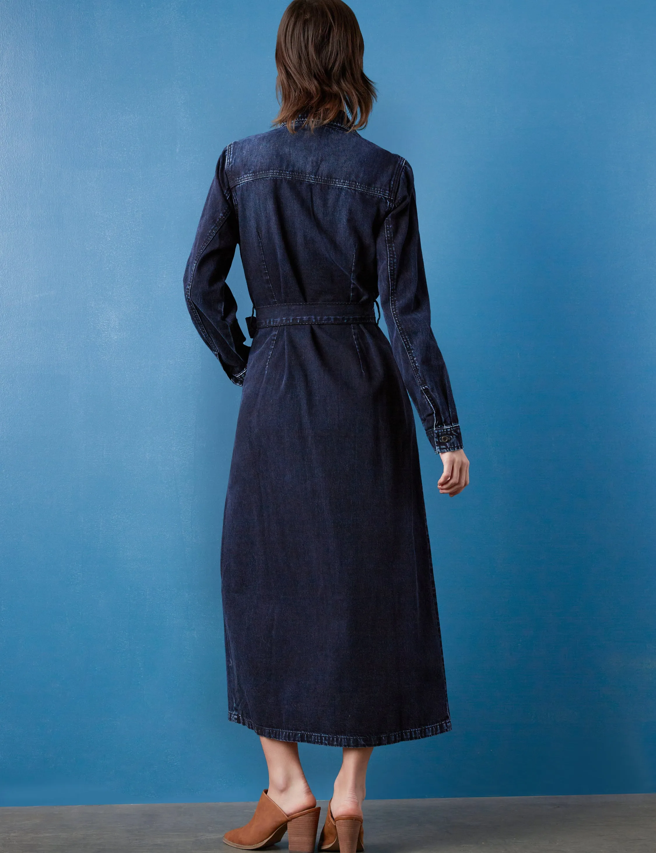 Wash Lab Denim Maxi Shirtdress