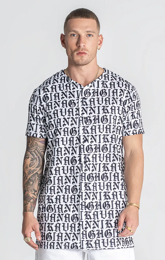 White Message Baseball Shirt