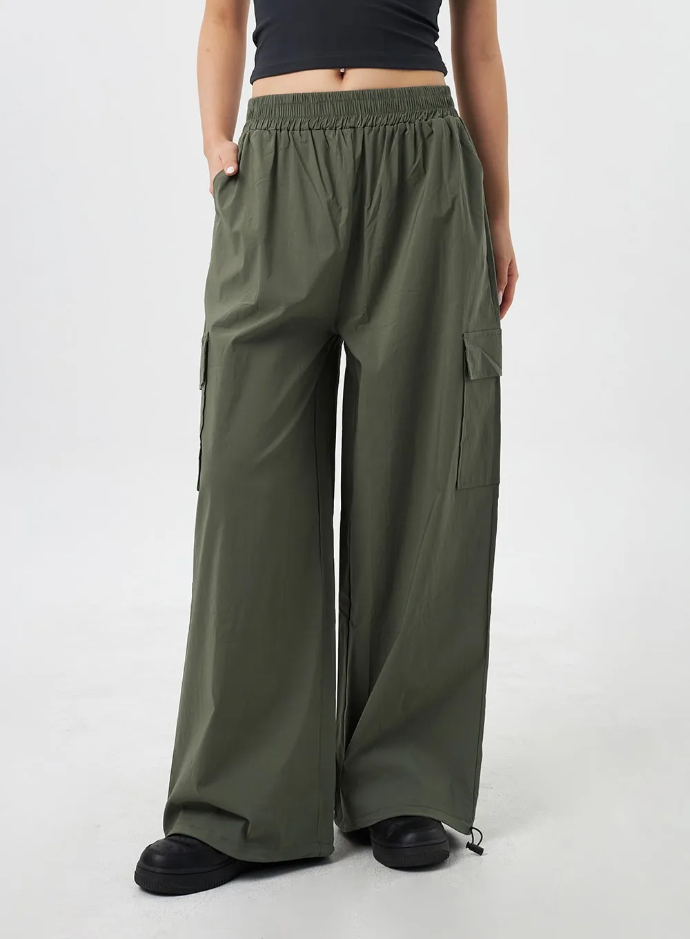 Wide Cargo Track Pants CY308