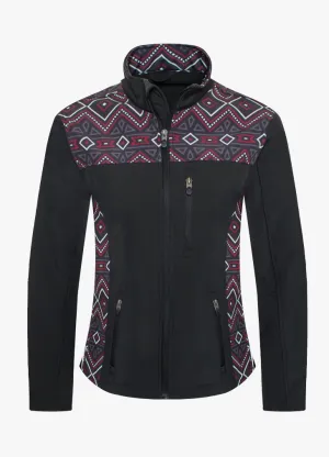 Women's Softshell Black Fleece-Lined Jacket