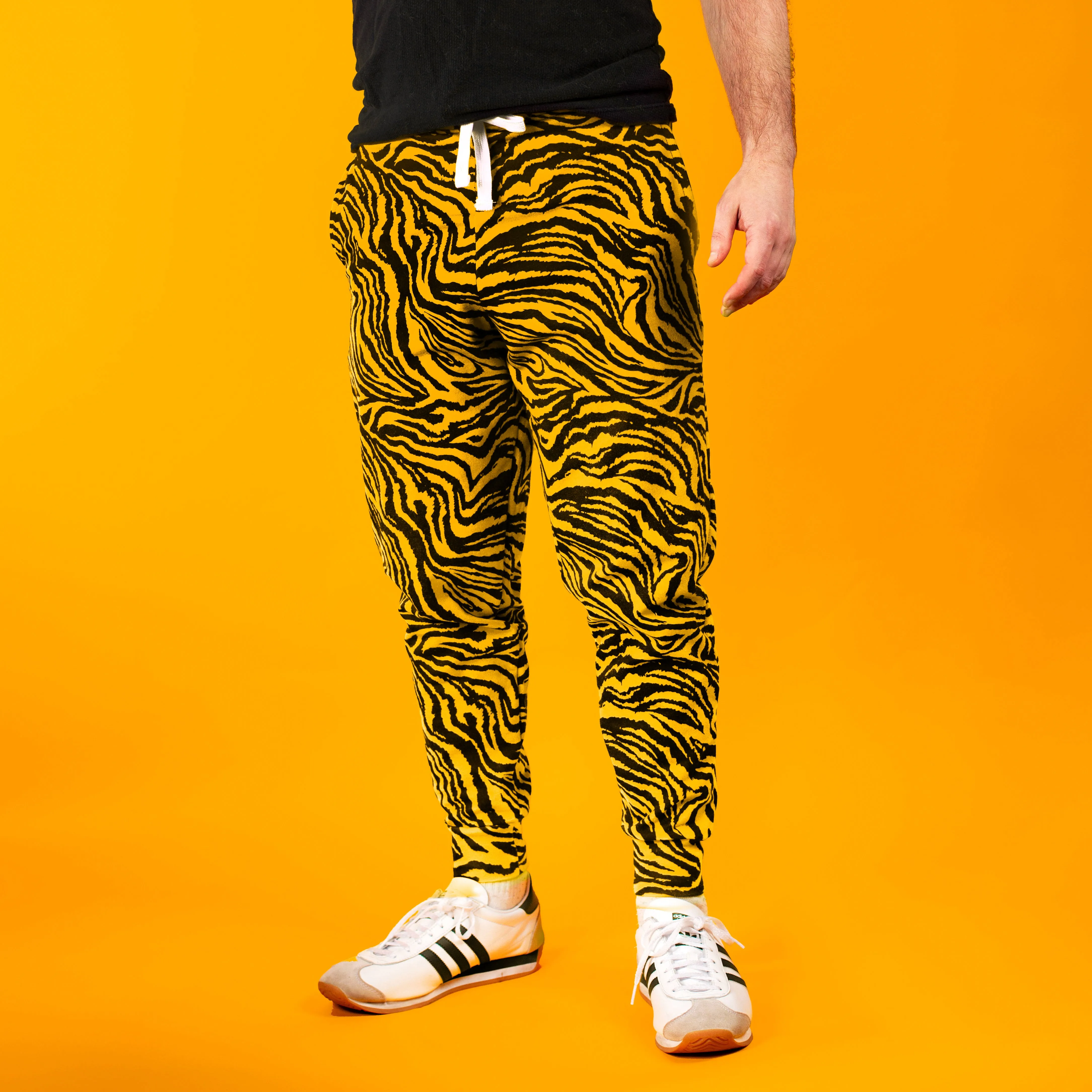 Yellow Wavy Zebra Joggers