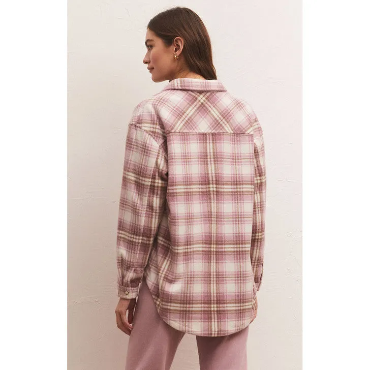 Z Supply Hiker Plaid Fleece Jacket